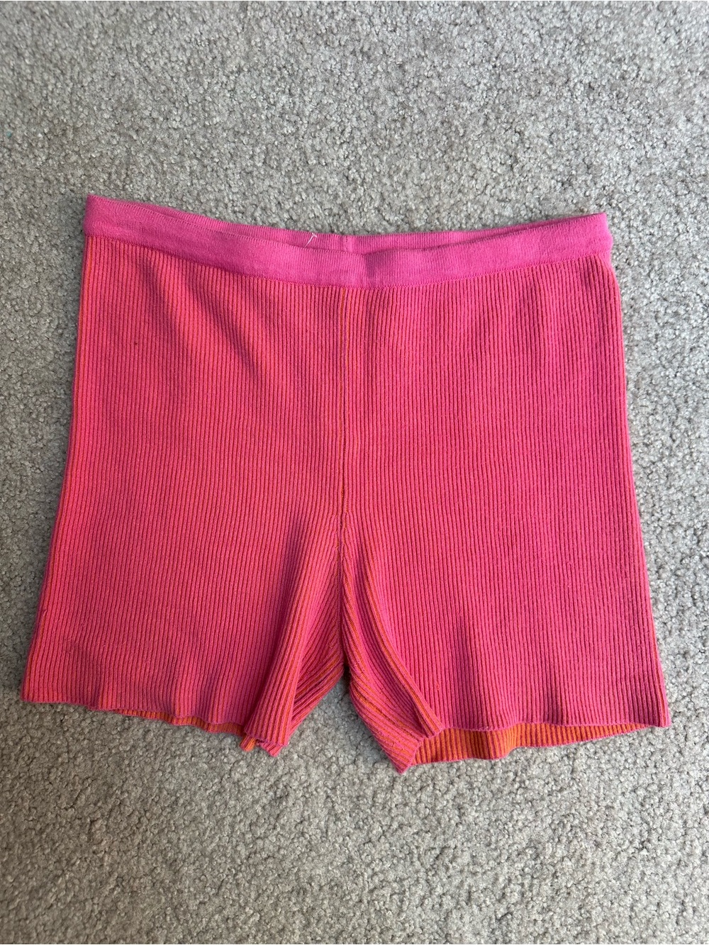 Jacquemus Pink Ribbed Bike Shorts